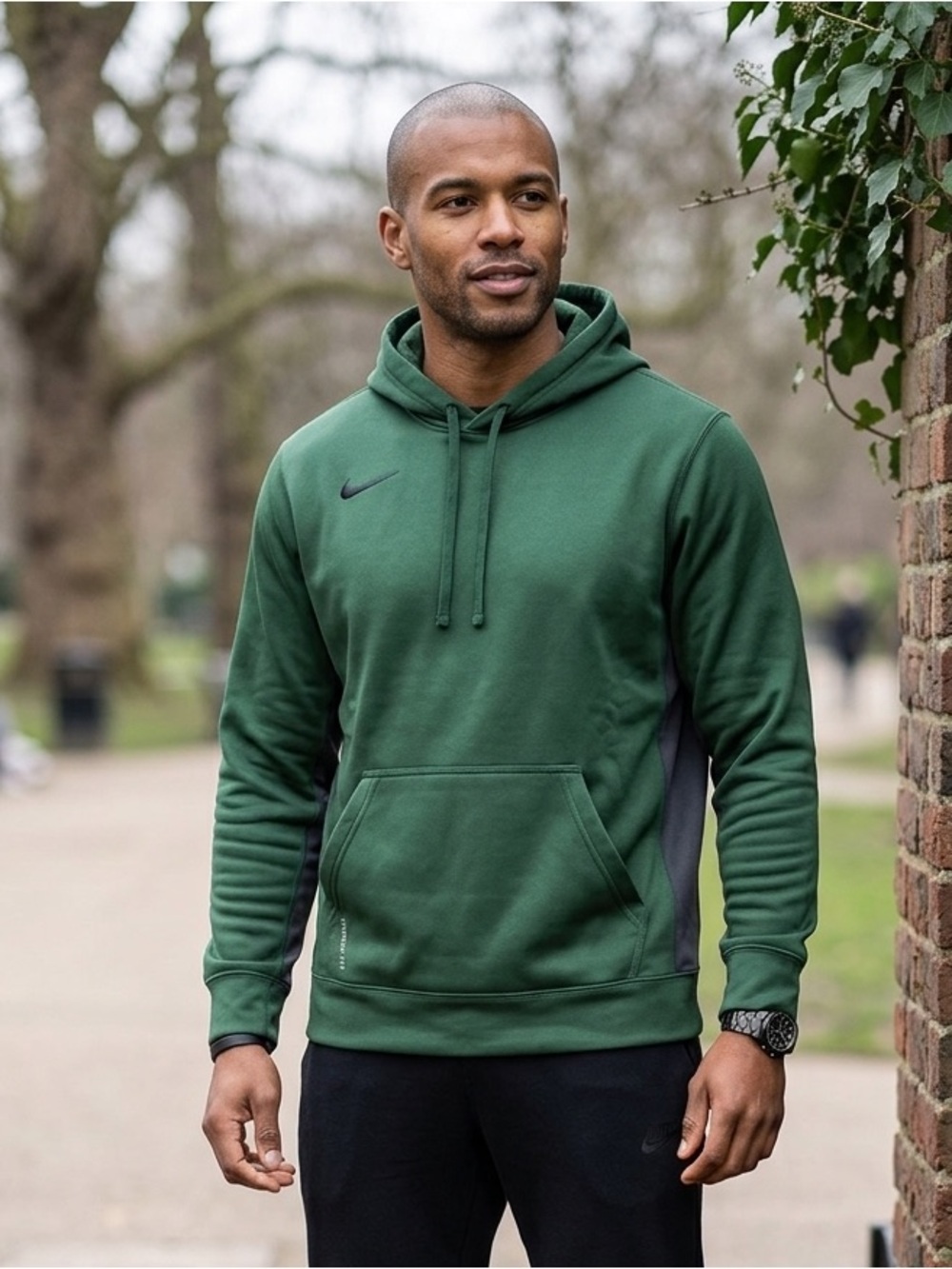 Nike Dri-FIT Therma Training Fleece Hoodie Olive Green Men’s Size M